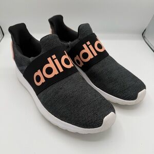 adidas Women's Black and Pink Slip-On Shoes